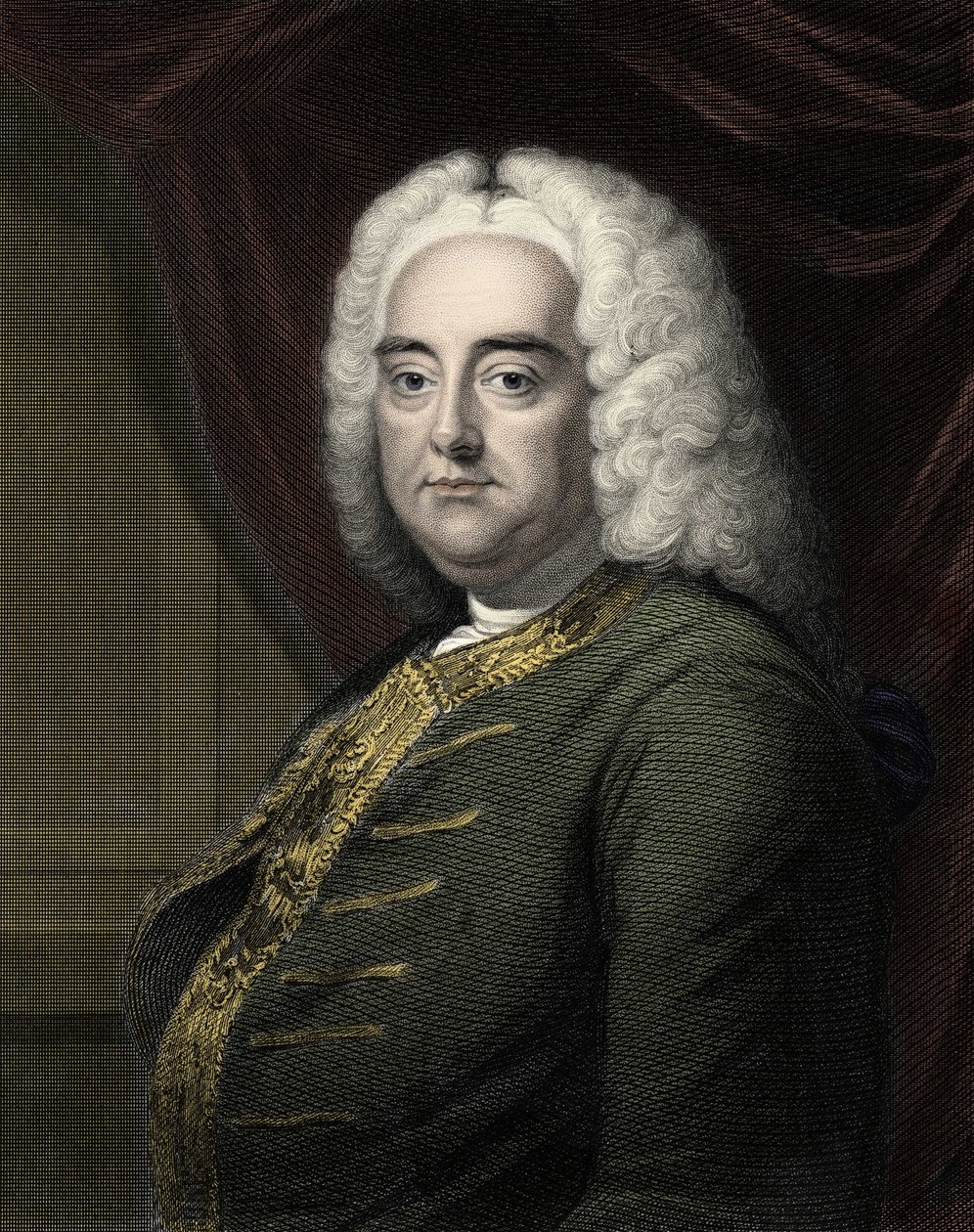 Portrét George Fredericka Händela (Georg Friedrich Händel od Unknown artist