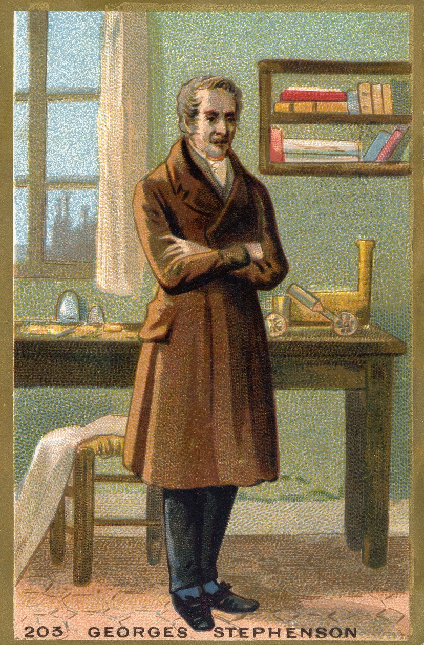 Portrét George Stephensona (1781-1848), britského inženýra. od Unknown artist