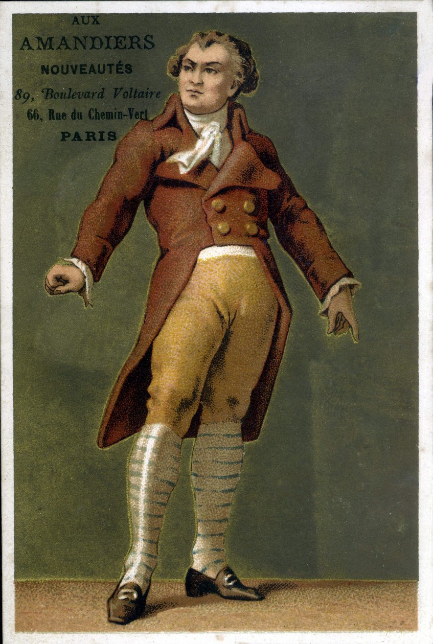 Portrét Georgese Jacquese Dantona (1759 - 1794), francouzského politika. Chromolitografie konce 19. století. od Unknown artist