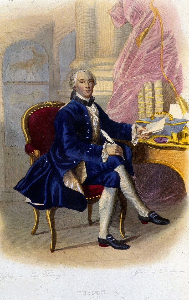 Portrét Georgese Louise Leclerca, hraběte z Buffonu (1707 - 1788), francouzského přírodovědce a spisovatele. V ""Le Plutarque francais"" od Unknown artist