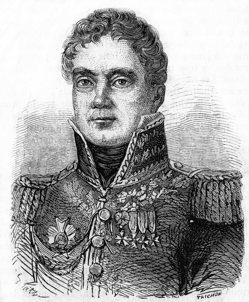 Portrét Georgese Moutona, hraběte z Lobau (1770-1838), marechala z Francie. od Unknown artist