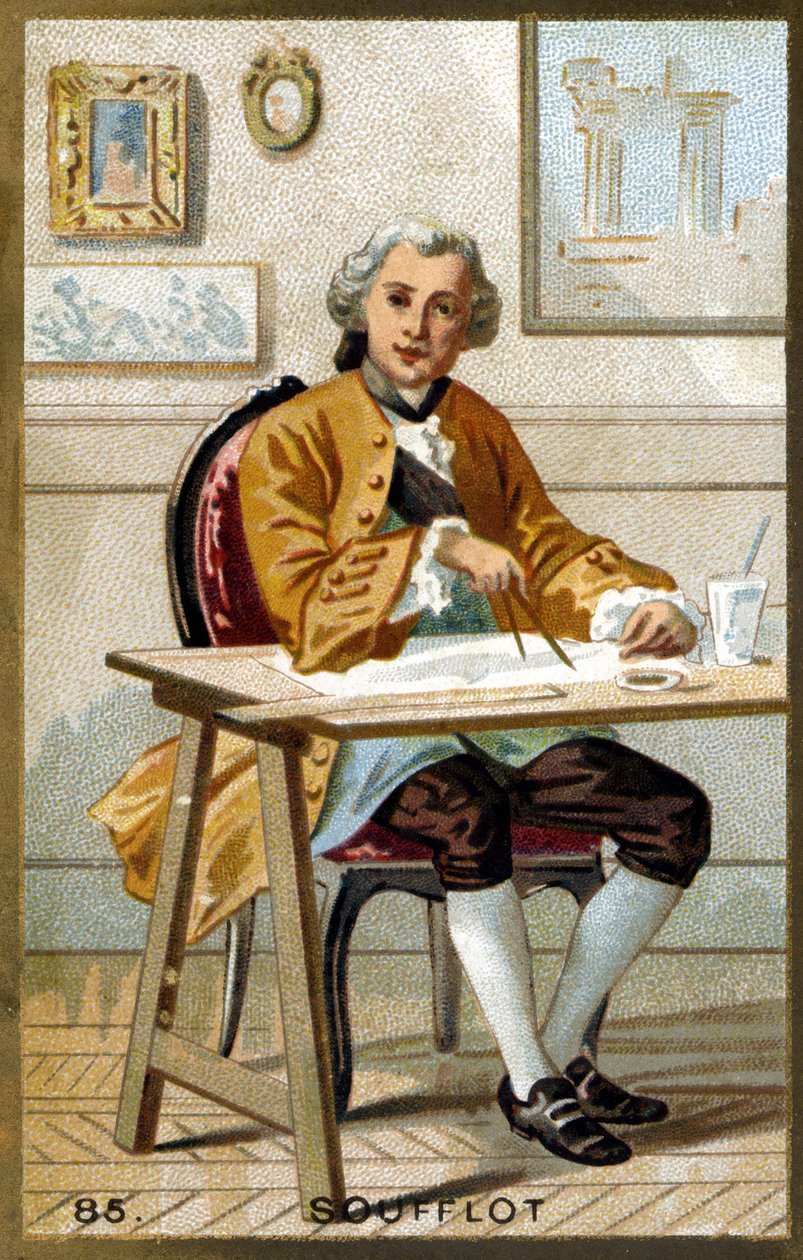 Portrét Germaina soufflota (1713 - 1780), francouzského architekta. Chromolitografie konce 19. století. od Unknown artist