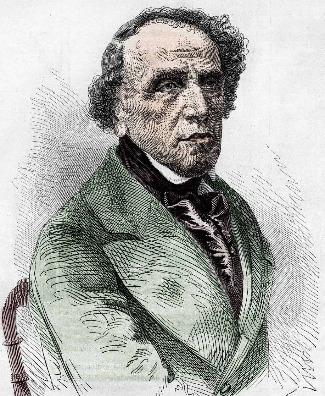 Portrét Giacoma Meyerbeera (1791-1864), německého skladatele. od Unknown artist