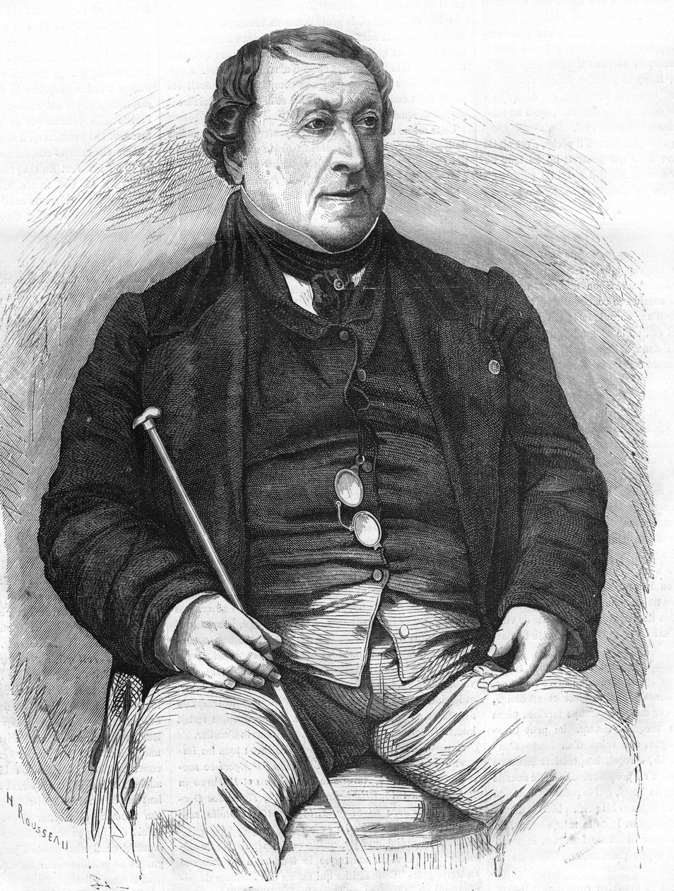 Portrét Gioacchina Rossiniho (1792-1868). od Unknown artist