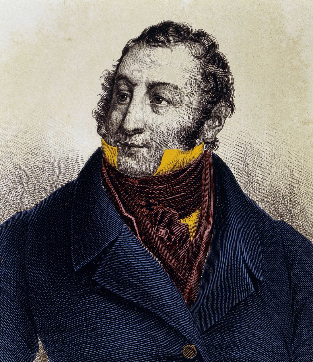 Portrét Gioacchina Rossiniho (1792-1868), rytina 19. století. od Unknown artist