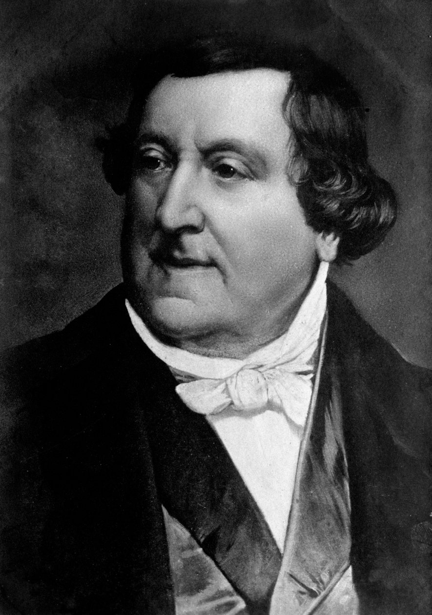 Portrét Gioacchina Rossiniho (rytina od Unknown artist