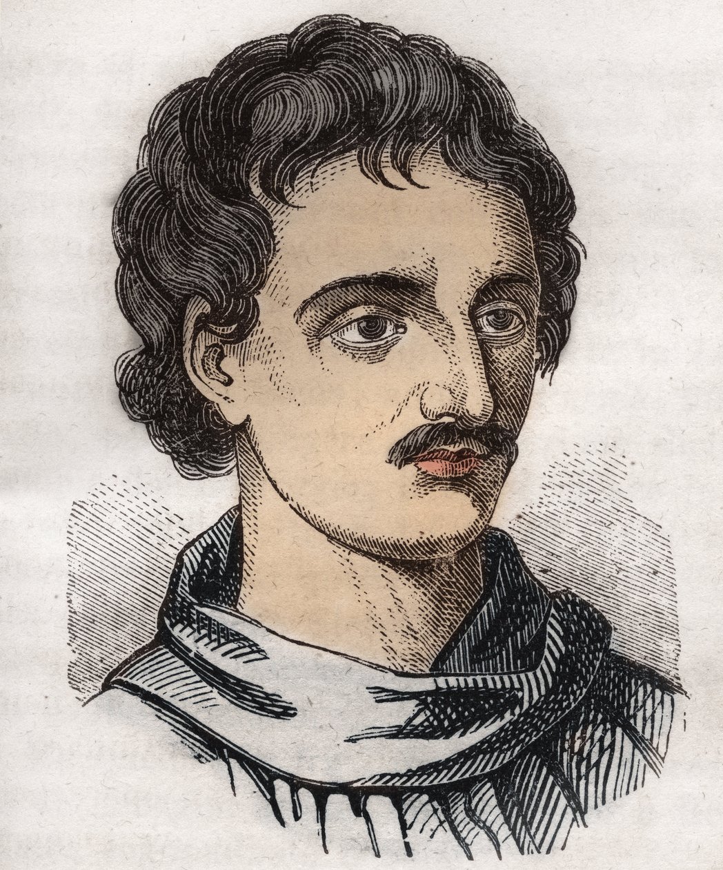Portrét Giordana Bruna (1548-1600) italského dominikánského mnicha, filozofa, matematika, básníka a astrologa. od Unknown artist