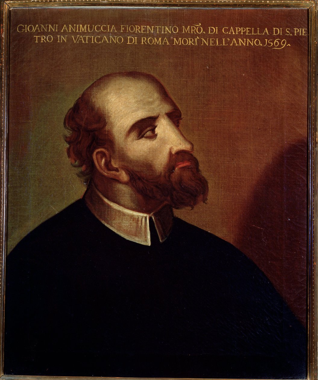 Portrét Giovanni Animuccia (1514 cca-1571), italský skladatel Anonymní malba. Boloňské občanské bibliografické muzeum ze 16. století od Unknown artist