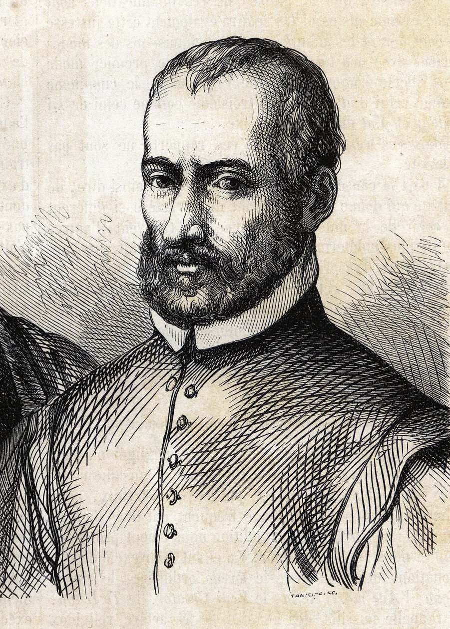 Portrét Giovanni Pierluigi da Palestrina (1525 - 1594), italský skladatel. od Unknown artist