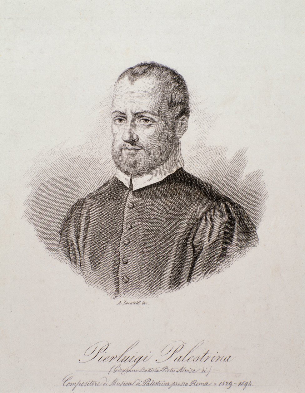 Portrét Giovanni Pierluigi da Palestrina (rytina od Unknown artist
