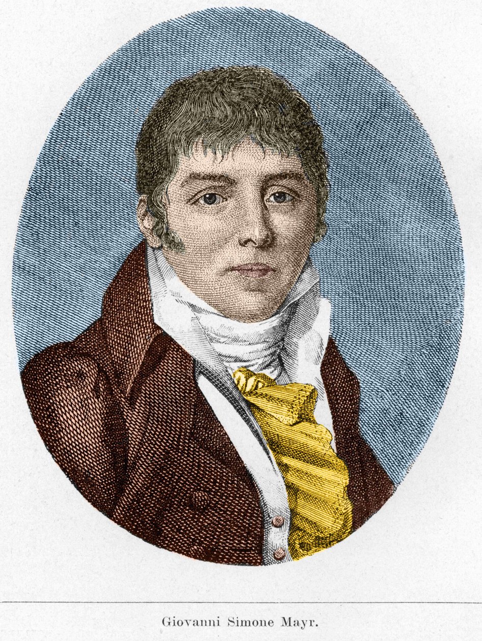 Portrét Giovanni Simone Mayr (Johann Simon Mayr), italský skladatel (1763-1845) od Unknown artist