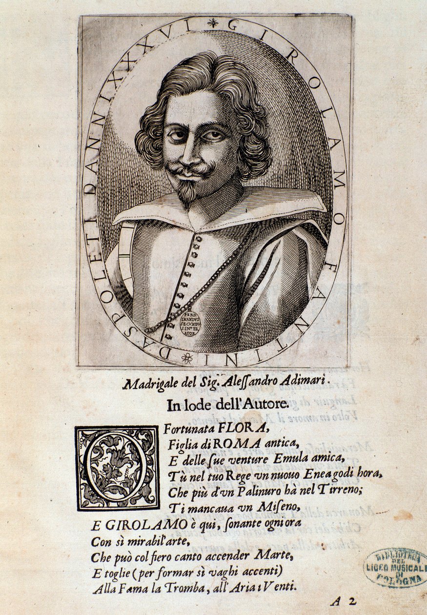 Portrét Girolama Fantiniho (rytina) od Unknown artist