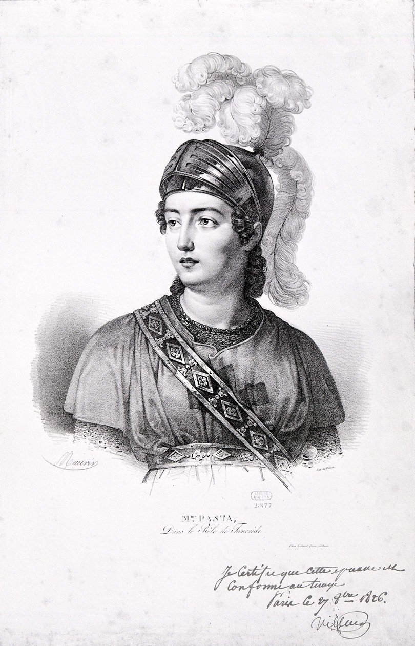 Portrét Giuditty Pastaové (1797-1865). od Unknown artist