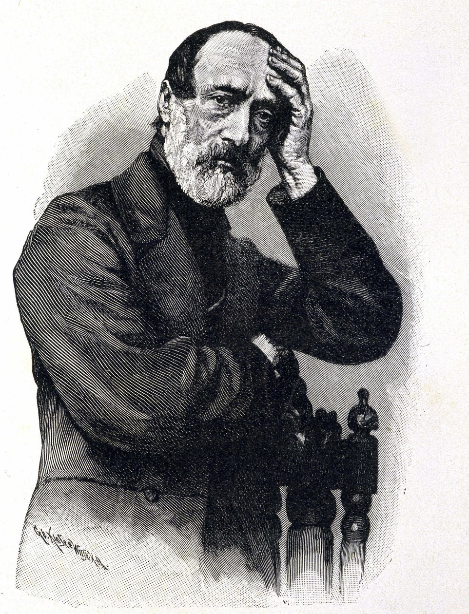 Portrét Giuseppe Mazziniho (1805 - 1872), italského patriota a revolucionáře od Unknown artist