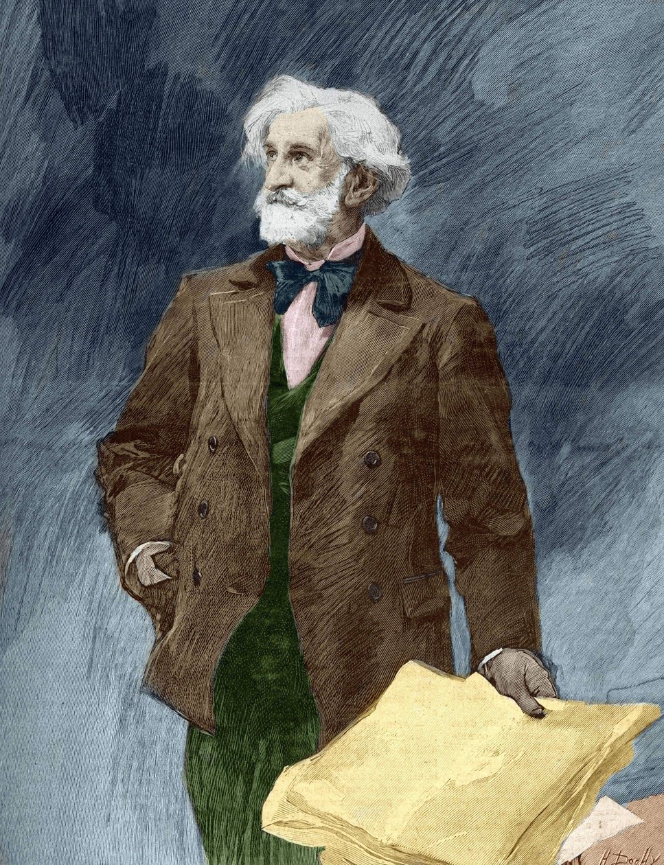 Portrét Giuseppe Verdiho (1813-1901), italského skladatele. od Unknown artist