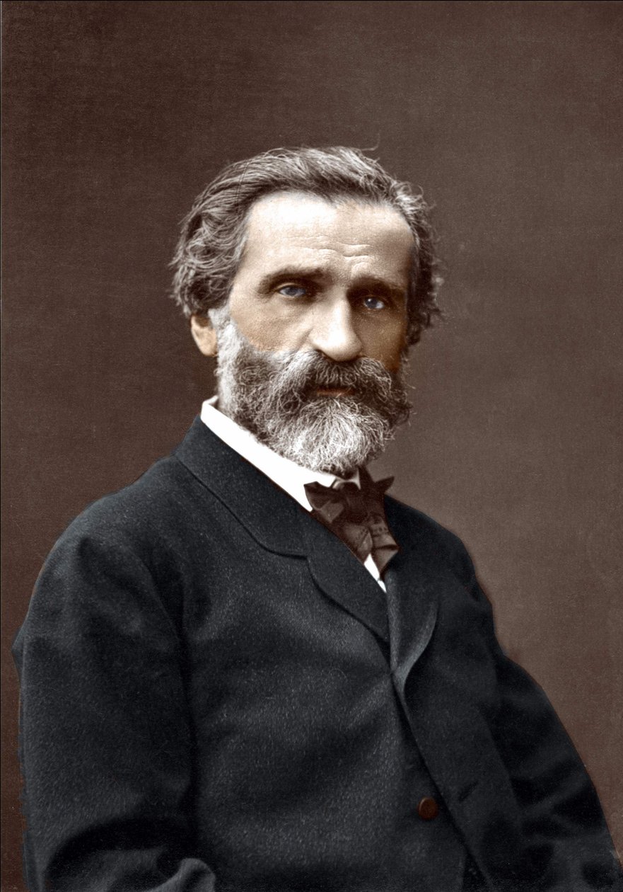 Portrét Giuseppe Verdiho (1813-1901), italského skladatele. od Unknown artist
