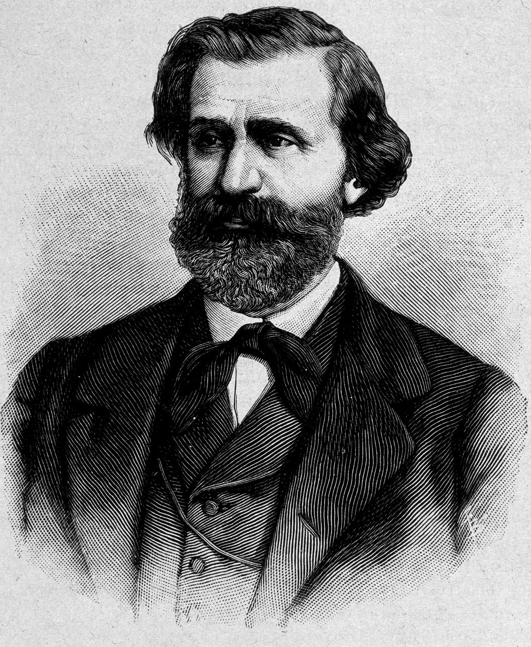 Portrét Giuseppe Verdiho, italského skladatele (1813 - 1901) od Unknown artist