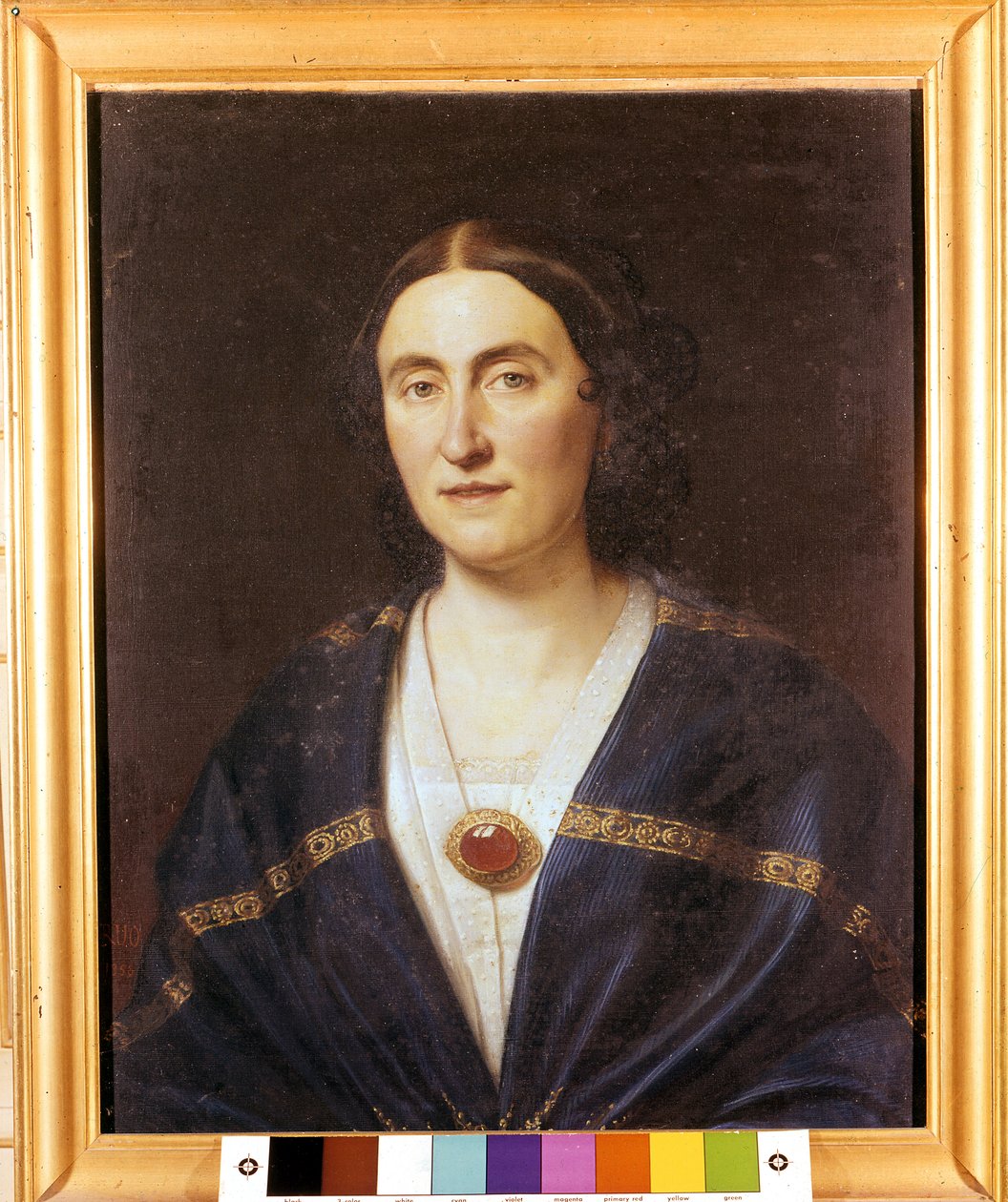 Portrét Giuseppiny Strepponi (1815-1897), sopranistky a manželky Giuseppe Verdiho “” Anonymní obraz. Kolem 1850. Sant