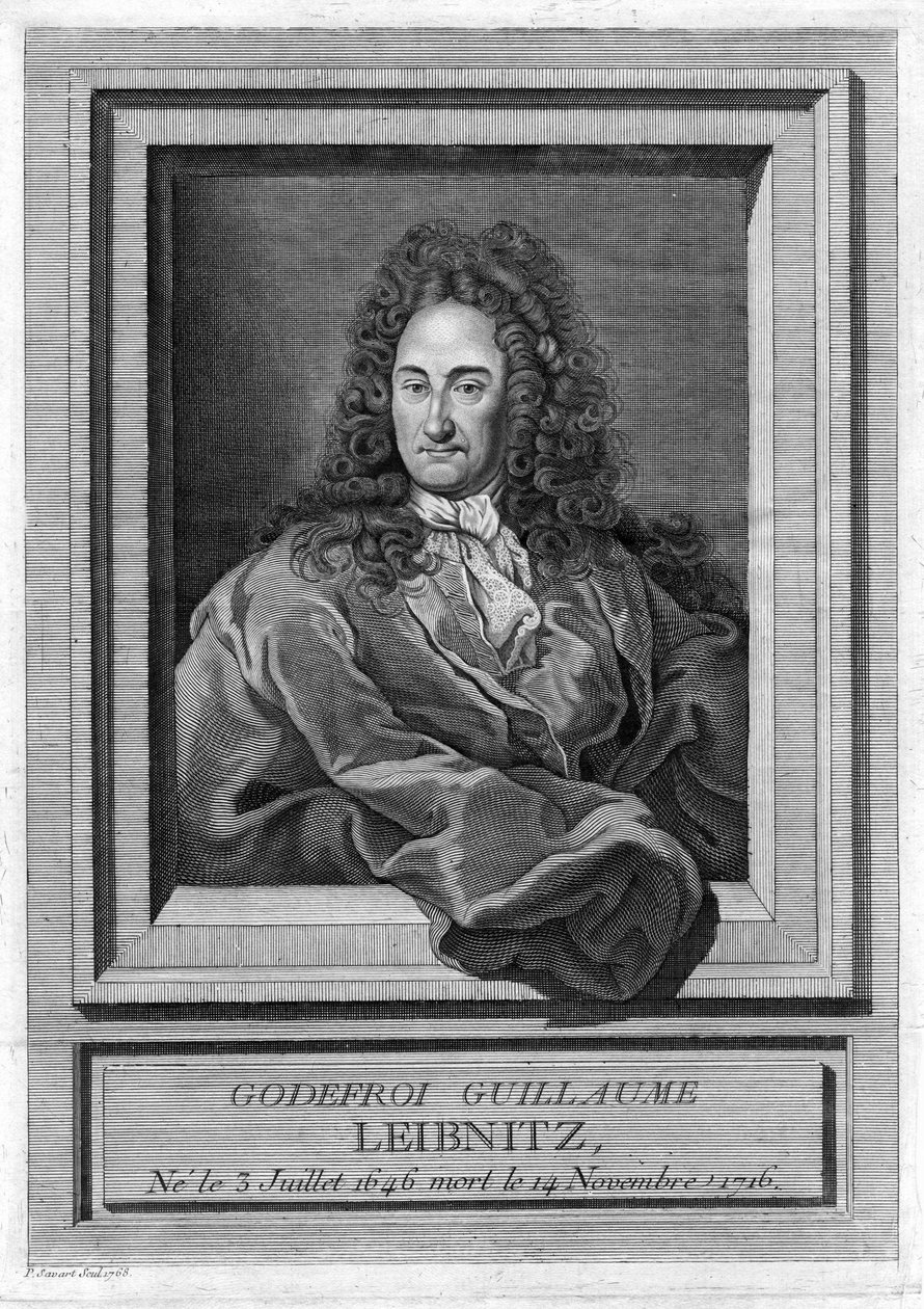 Portrét Gottfrieda Wilhelma Leibnize (1646 - 1716) od Unknown artist