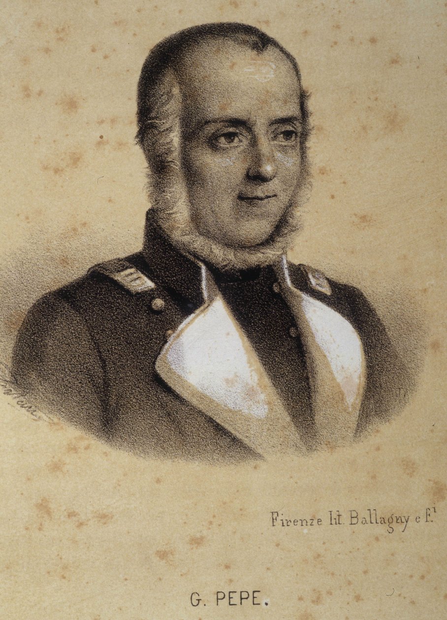 Portrét Guglielma Pepeho (1783 - 1855), od Unknown artist