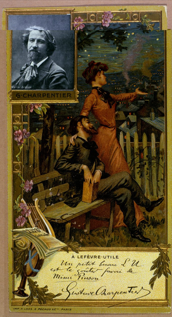 Portrét Gustava Charpentiera. chromolitograf pro značku A Lefèvre Utile. Konec 19. století. od Unknown artist