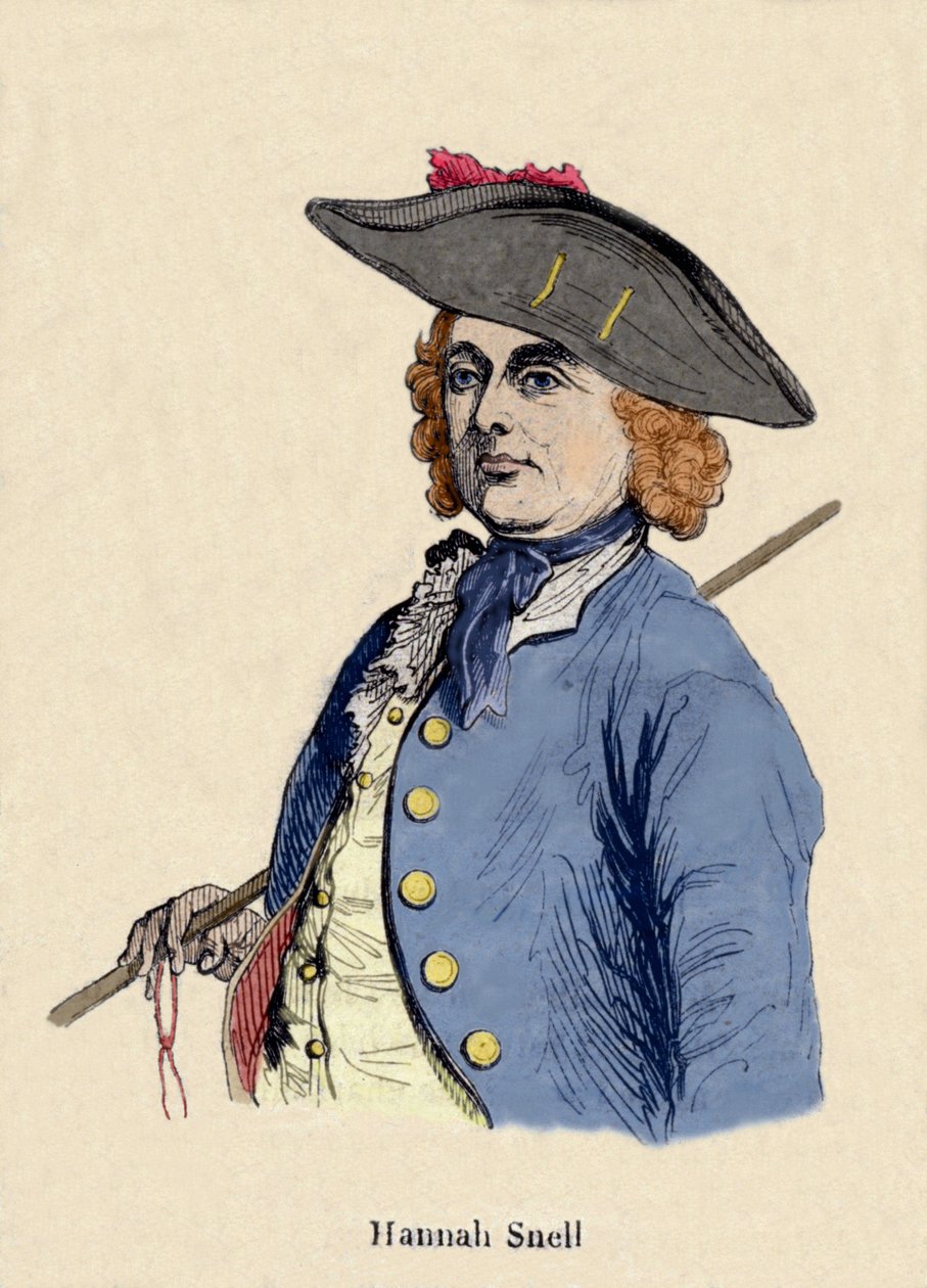 Portrét Hannah Snell (1723-1792), vojákyně, byl Angličan, který přijal roli muže, aby se stal vojákem. od Unknown artist