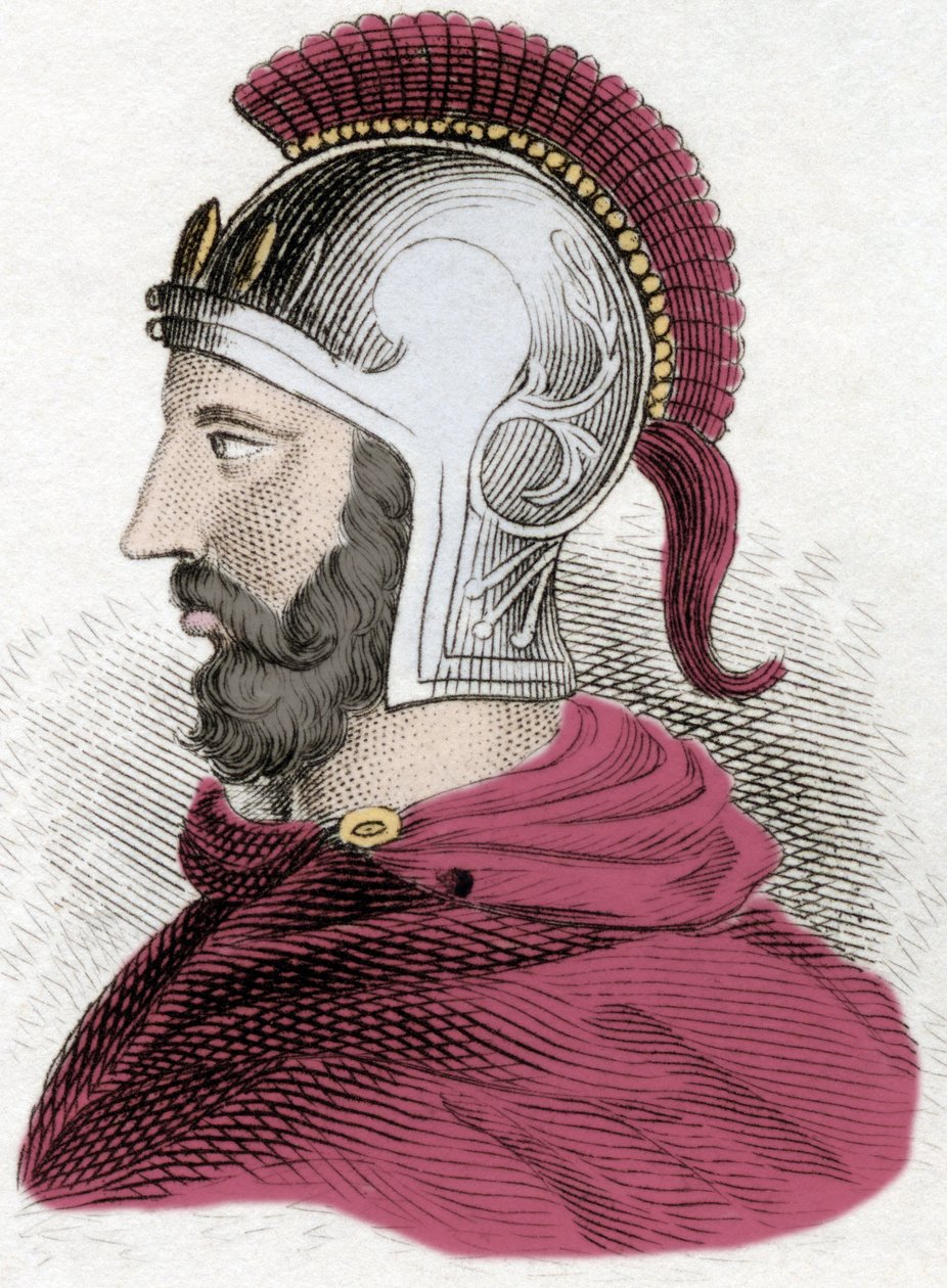 Portrét Hannibala nebo Annibala Barcy (asi 247-183 př. n. l.), kartáginského vojevůdce a státníka. od Unknown artist