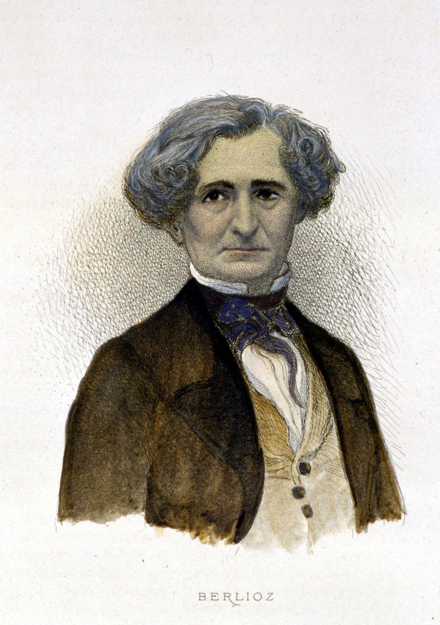 Portrét Hectora Berlioze (1803-1869) - rytina od Unknown artist