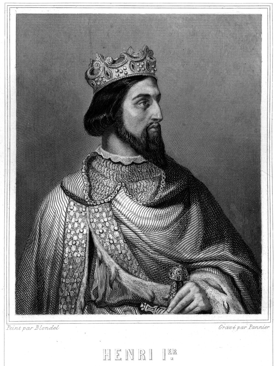 Portrét Henriho I. (asi 1008 - 1060), krále Francie - v „“ Histoire des Français““ od Lavallée, rytina, sd. od Unknown artist