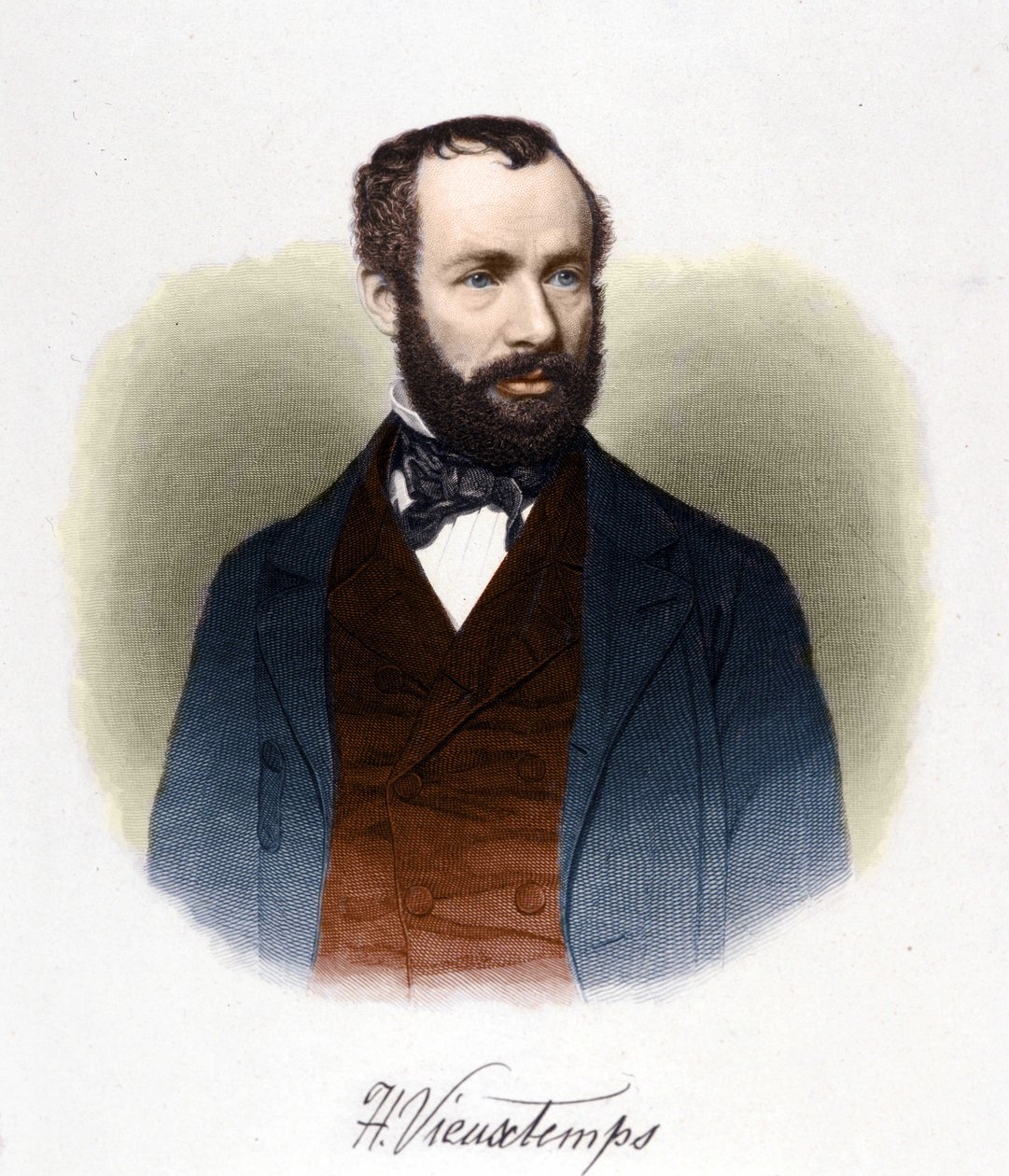 Portrét Henriho Vieuxtempse (1820-1881), belgického dirigenta a skladatele. od Unknown artist