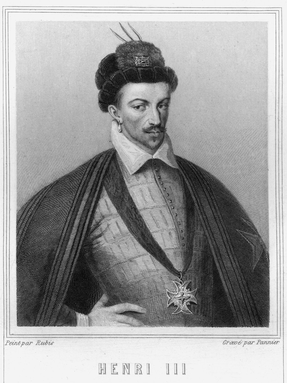 Portrét Jindřicha III. (1551 - 1589), krále Francie - v „Histoire des Français““ od Lavallée, rytina, sd. od Unknown artist
