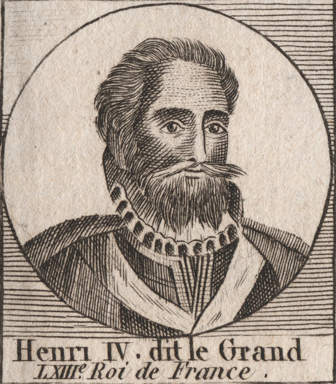 Portrét Jindřicha IV. (1553-1610) Francouzského krále - Portrét Jindřicha IV. (1553-1610) Francouzského krále - rytina z „Instruction sur l