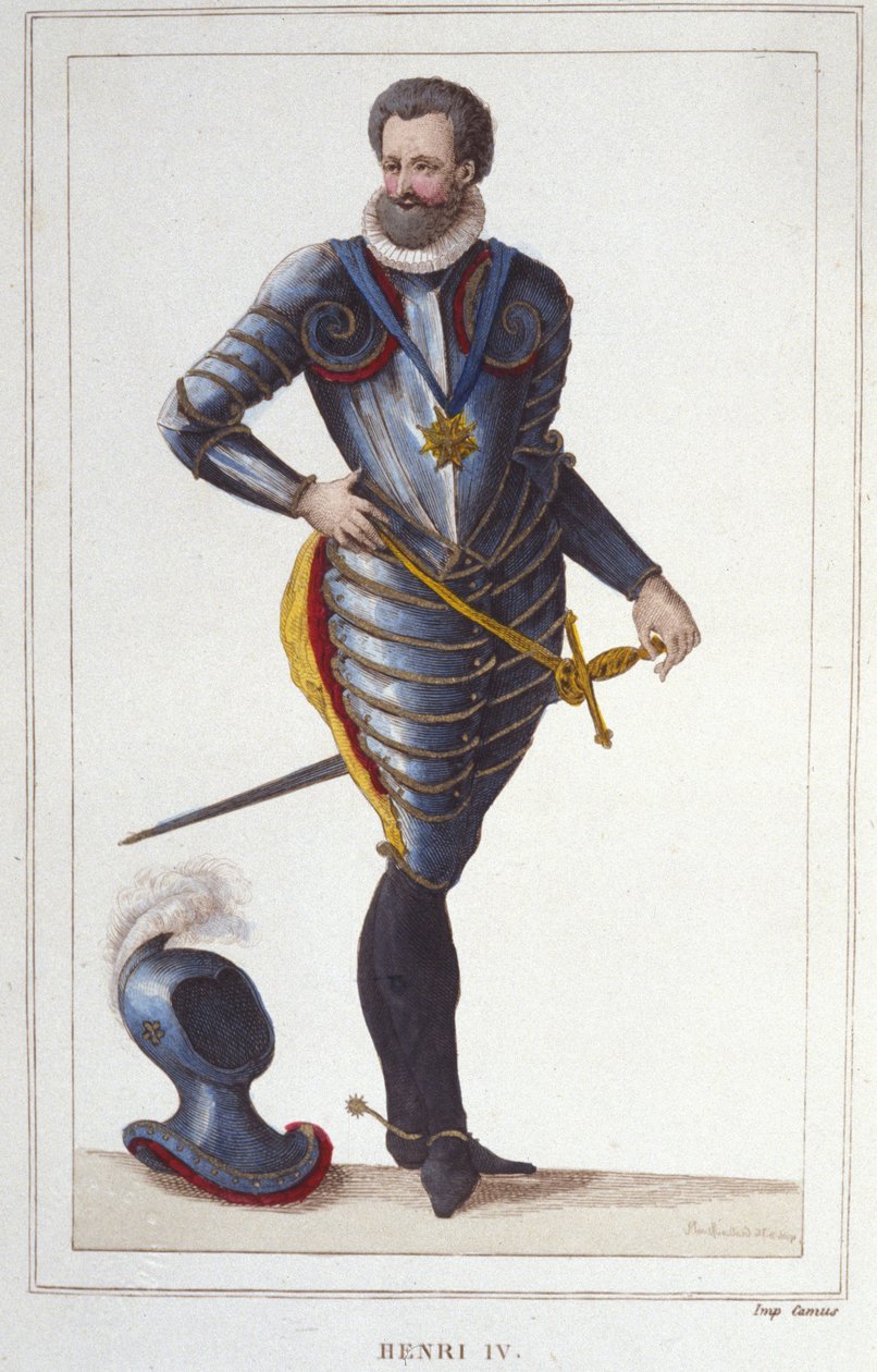 Portrét Jindřicha IV. (1553-1610), francouzského krále, rytina z roku 1830 od Unknown artist