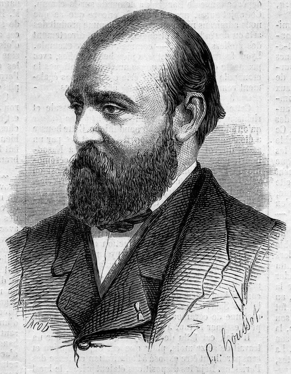 Portrét Henryho Murgera (1822-1861), francouzského spisovatele. Rytina v „“ Le Monde Illustré““ n¡199 ze dne 2. února 1861. od Unknown artist