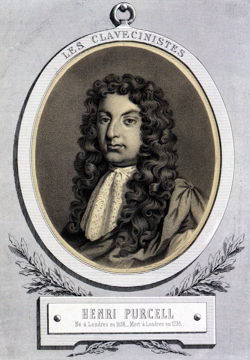 Portrét Henryho Purcella (1659 - 1695), britského skladatele. od Unknown artist