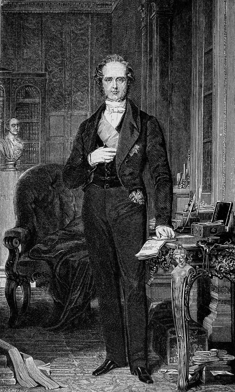 Portrét Henry Temple, 3. vikomt Palmerston (1784 - 1865) britský politik od Unknown artist