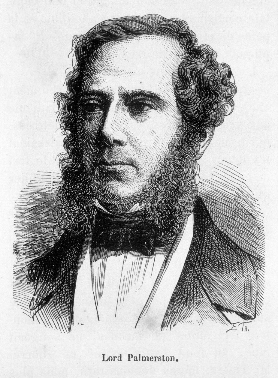 Portrét Henry Temple, vikomt Lord Palmerston (1784 - 1865) britský politik. Rytina 19. století od Unknown artist