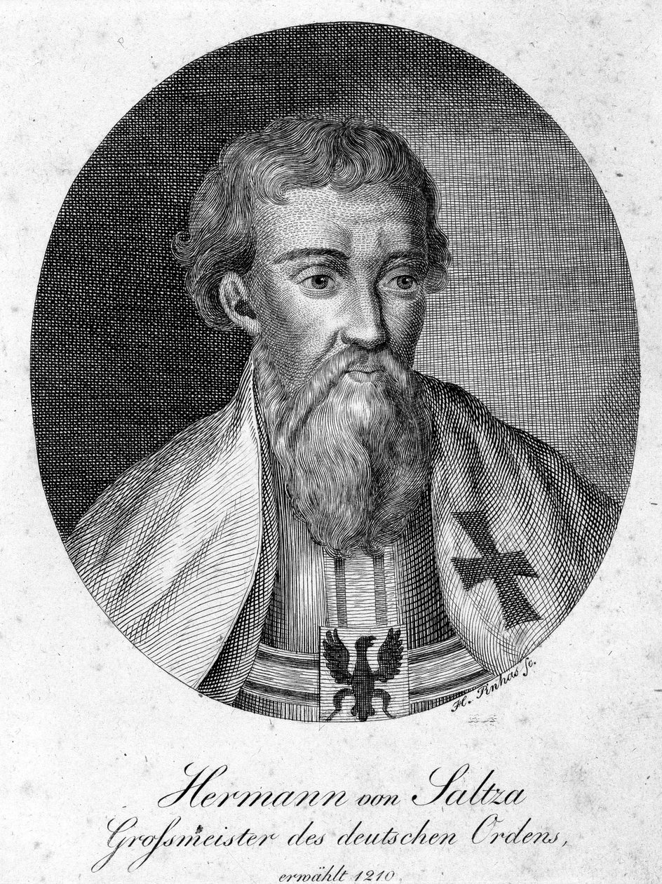 Portrét Hermanna von Salza (1170 - 1239), velmistra Řádu německých rytířů. od Unknown artist