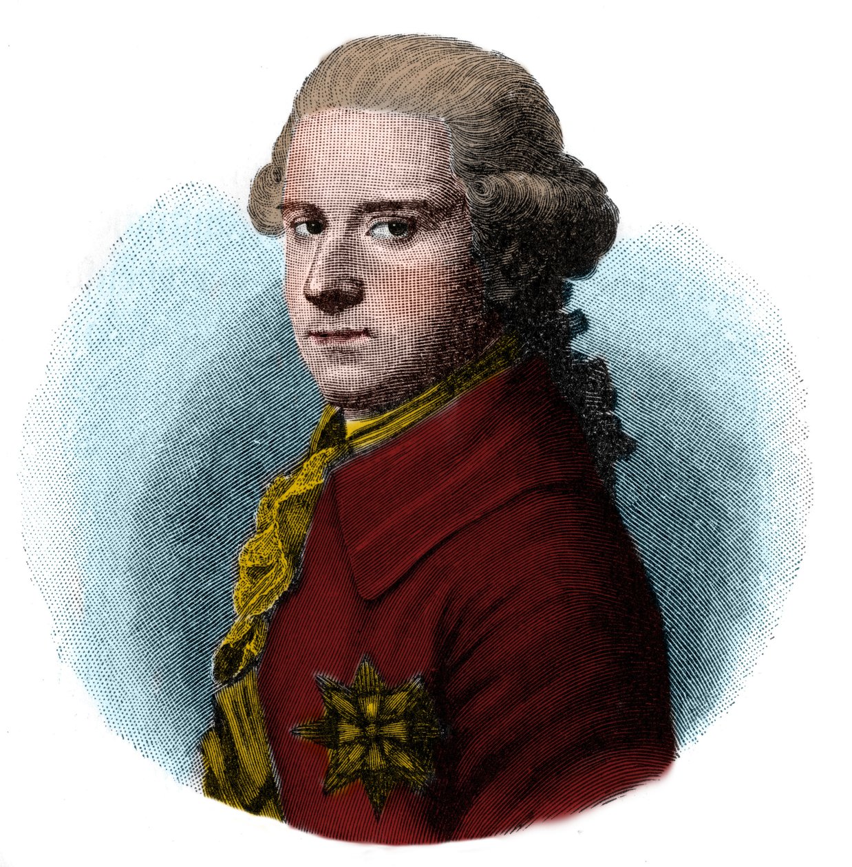 Portrét vévody Karla (Carl) August von Sachsen Weimar Eisenach (Charles Augustus Sasko-Weimar-Eisenach od Unknown artist