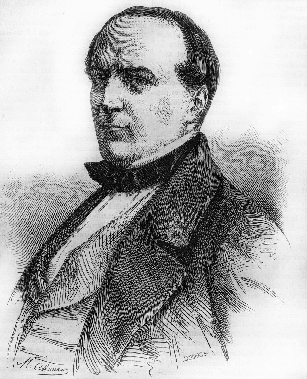 Portrét Hippolyte Fortoul (1811-1856). Ministr námořní pěchoty a ministr pro veřejné vyučování. Rytina z roku 1866. od Unknown artist