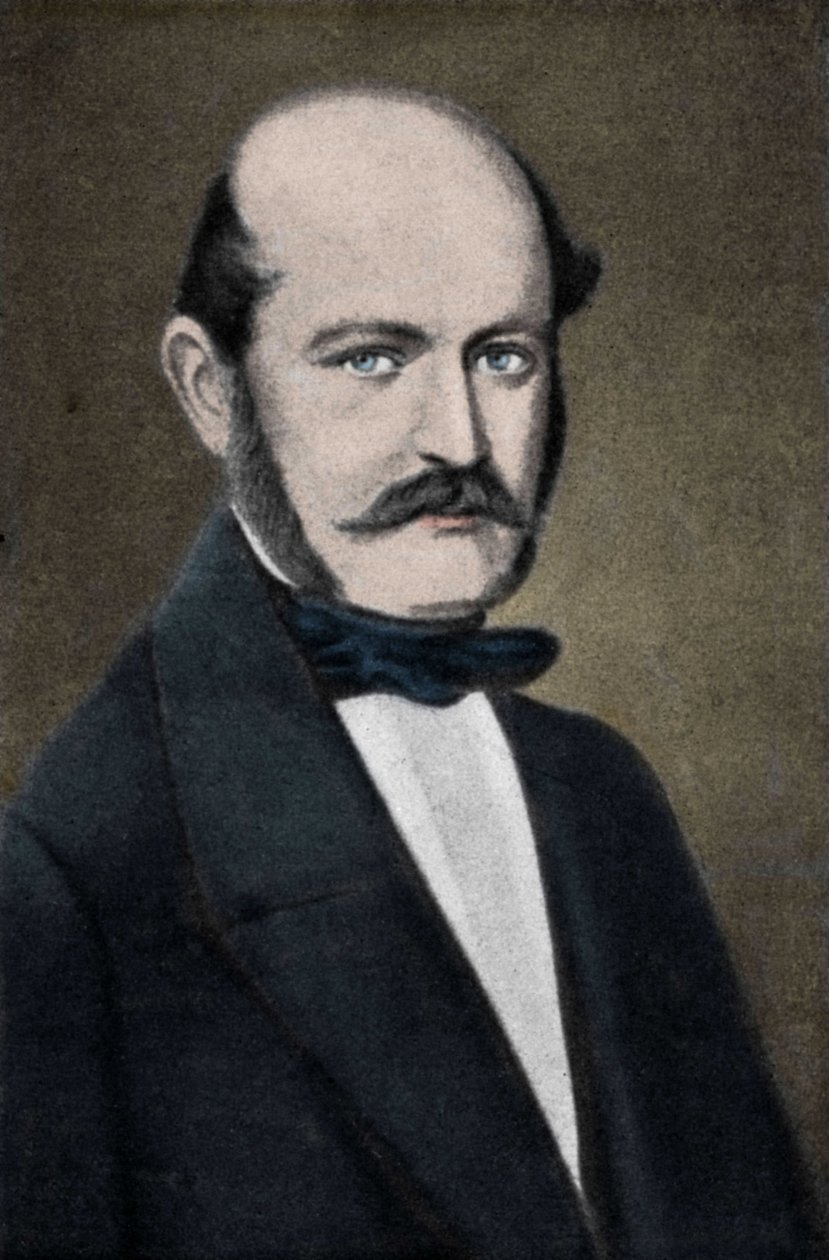 Portrét Ignaze Philipa Semmelweise (Semmelweiss), maďarského porodníka (1818-1865). od Unknown artist
