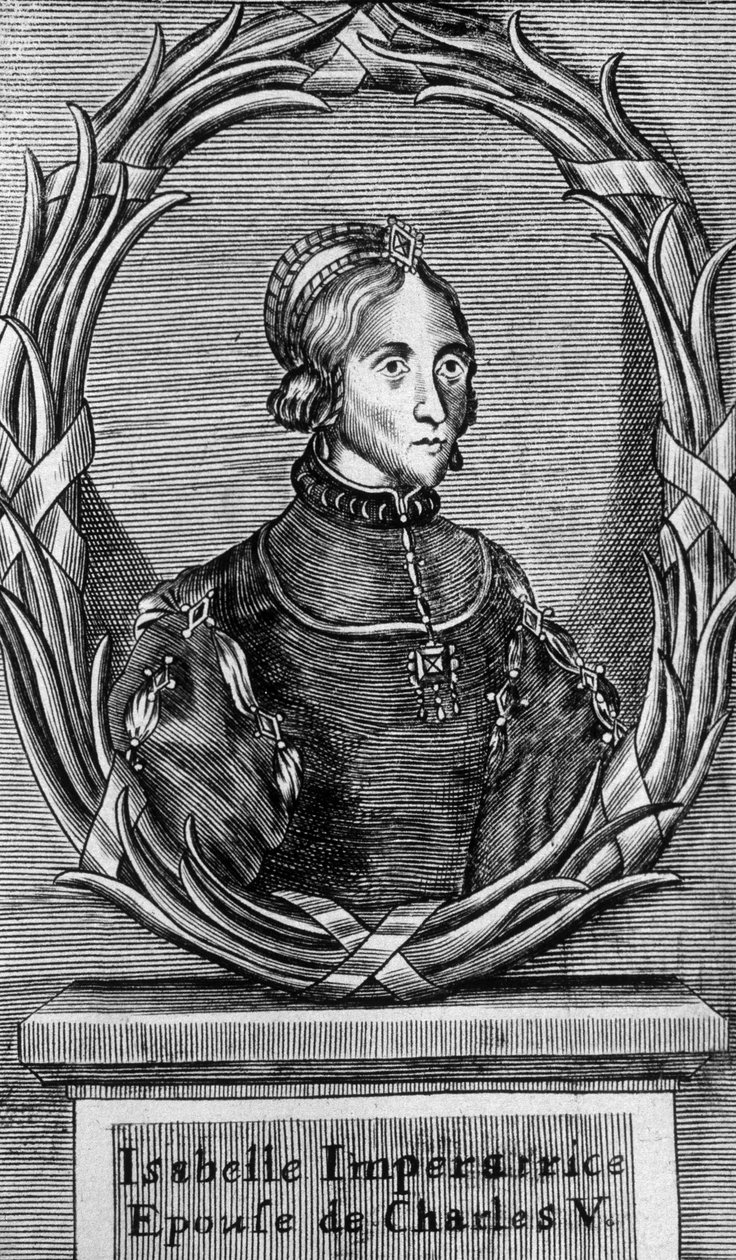 Portrét Isabelly, Imperátora a manželky Karla V. - n.d. od Unknown artist