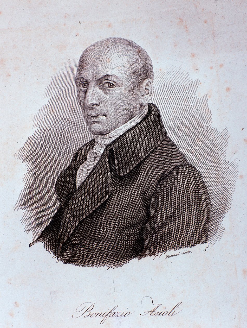 Rytina portrétu italského skladatele Bonifazia Asioliho (1769-1832). 19. století. Milan, knihovna konzervatoře od Unknown artist