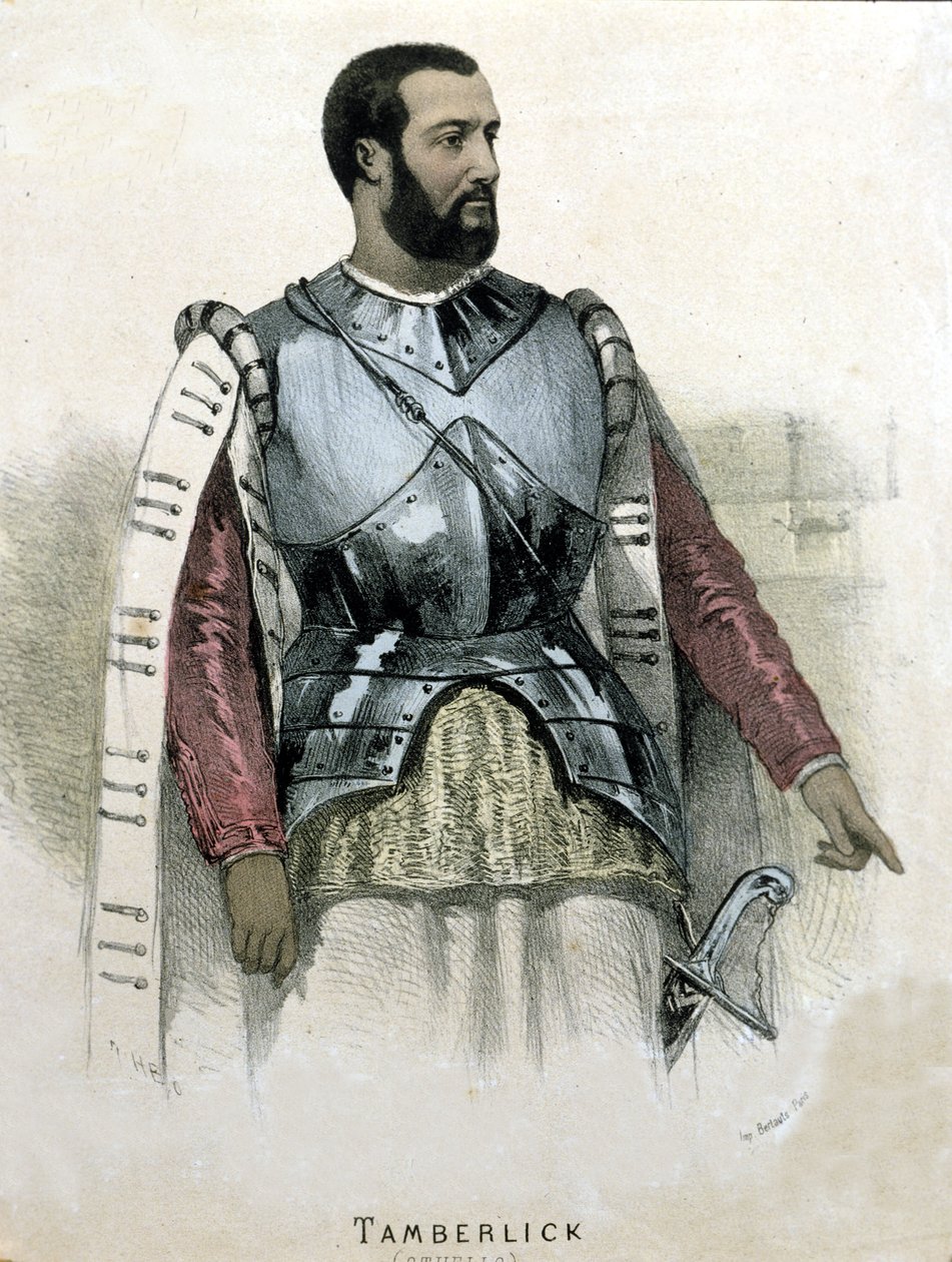 Portrét italského tenoristy Enrica Tamberlicka (1820 - 1869) v Otello od Gioacchina Rossiniho od Unknown artist