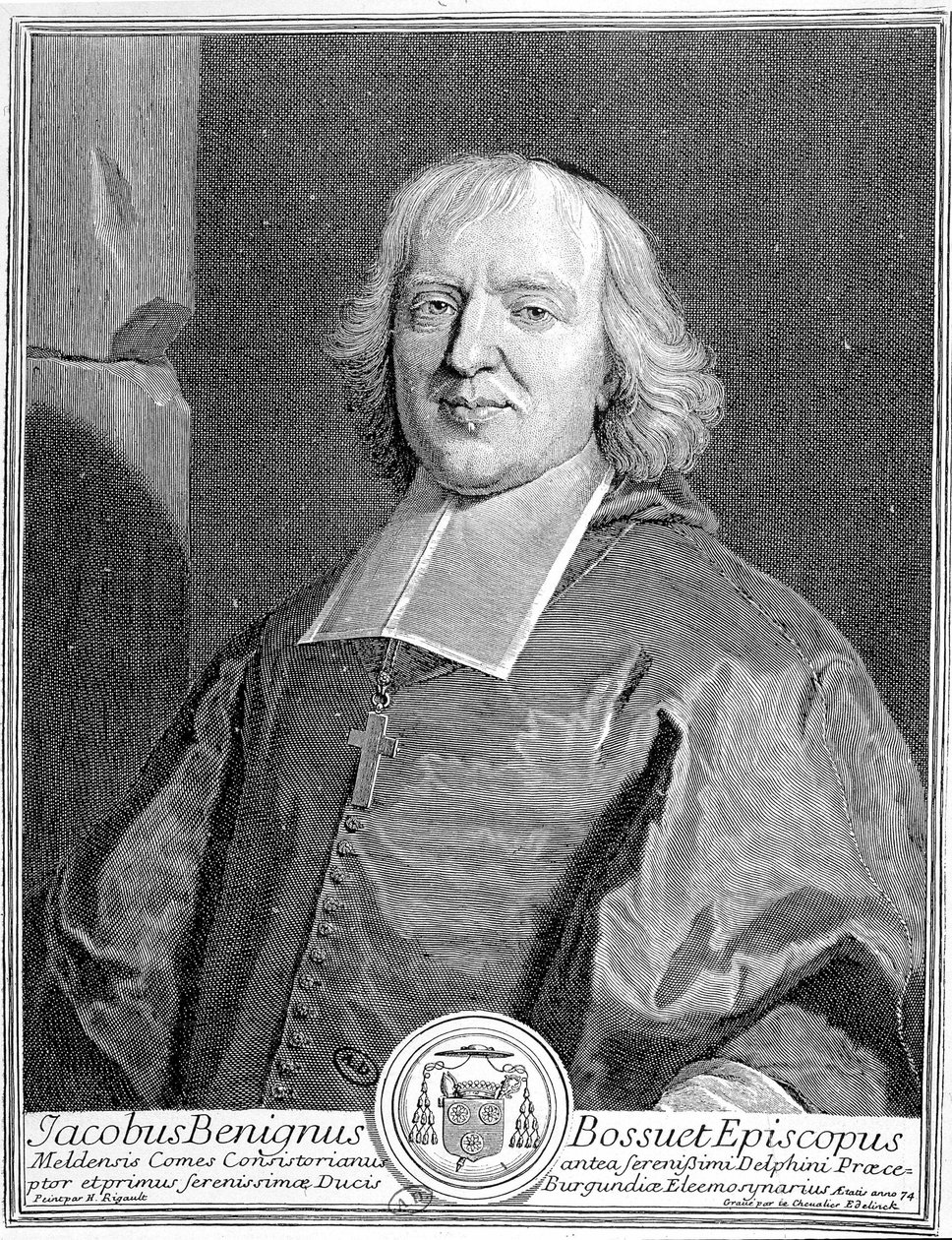 Portrét Jacques-Benigne (Jacques Benigne) Bossuet (1627 - 1704). od Unknown artist