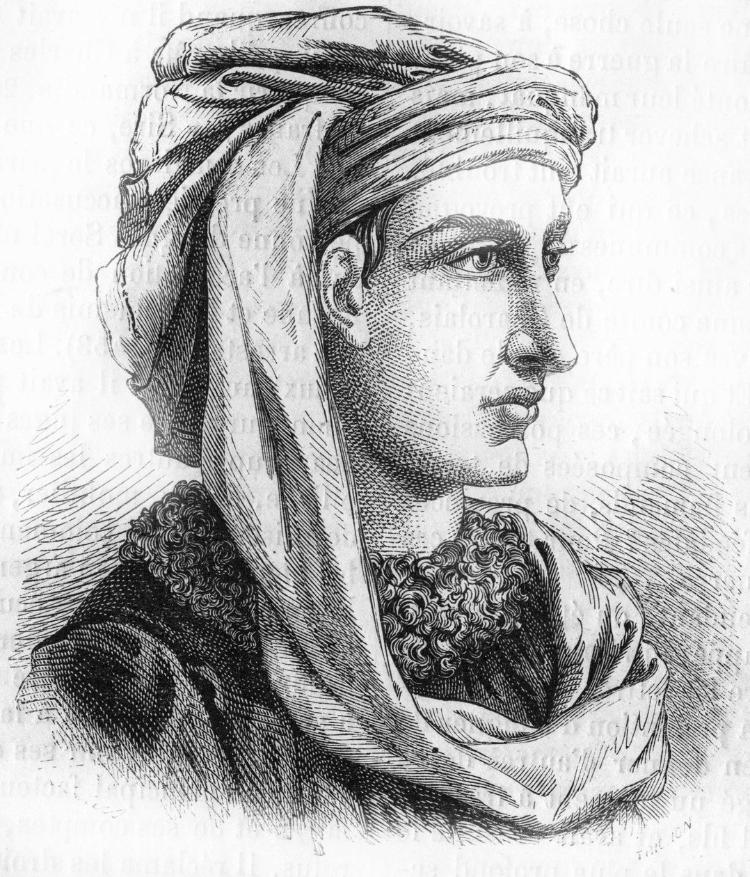 Portrét Jacquese Coeura (asi 1400-1456), stříbrného umělce krále Karla VII. Rytina 19. století. od Unknown artist