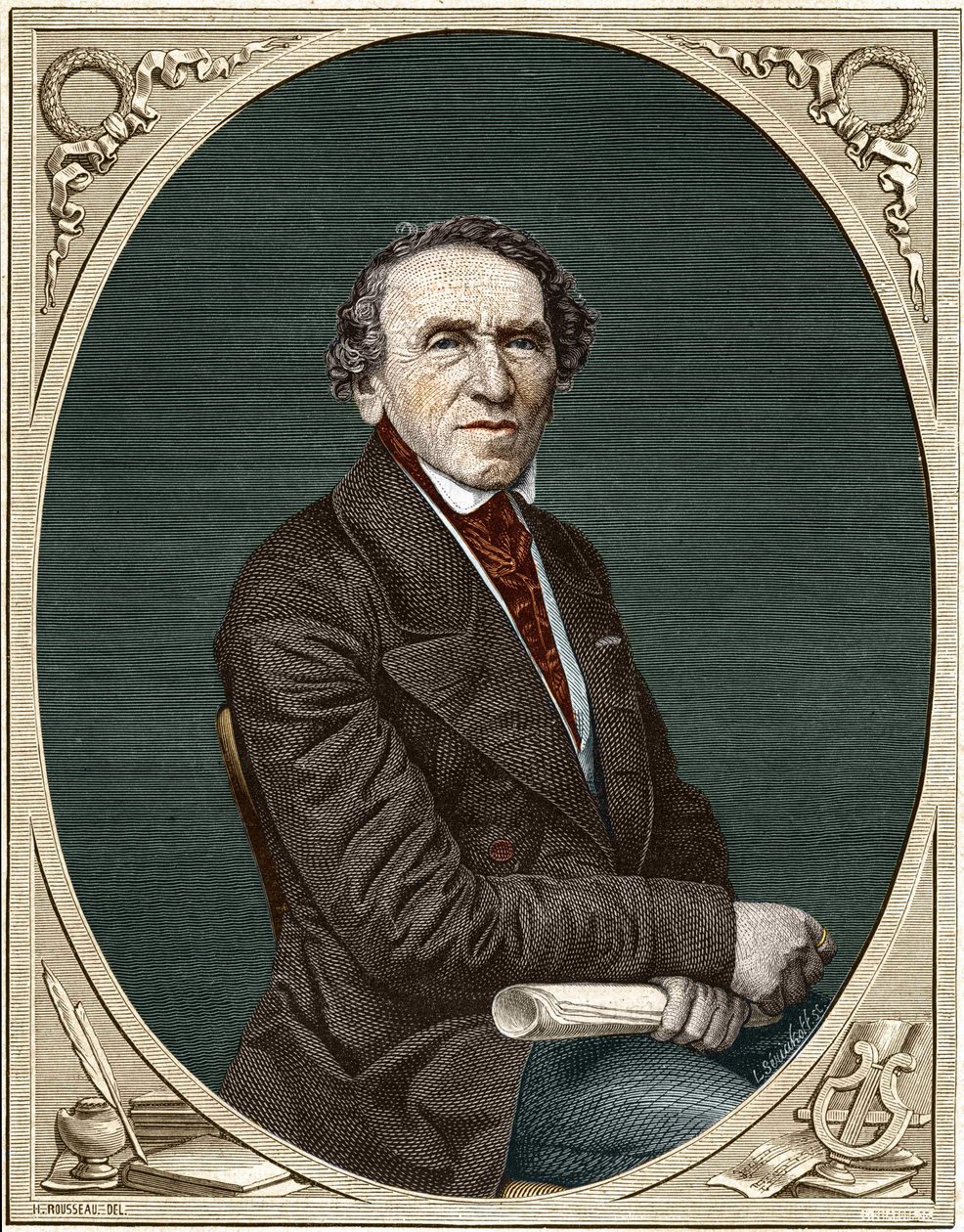 Portrét Jakoba Liebmanna Meyerbeera (1791-1864), německého skladatele. od Unknown artist