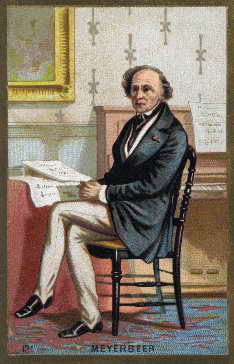 Portrét Jakoba Liebmanna Meyerbeera (1791-1864), německého skladatele. od Unknown artist