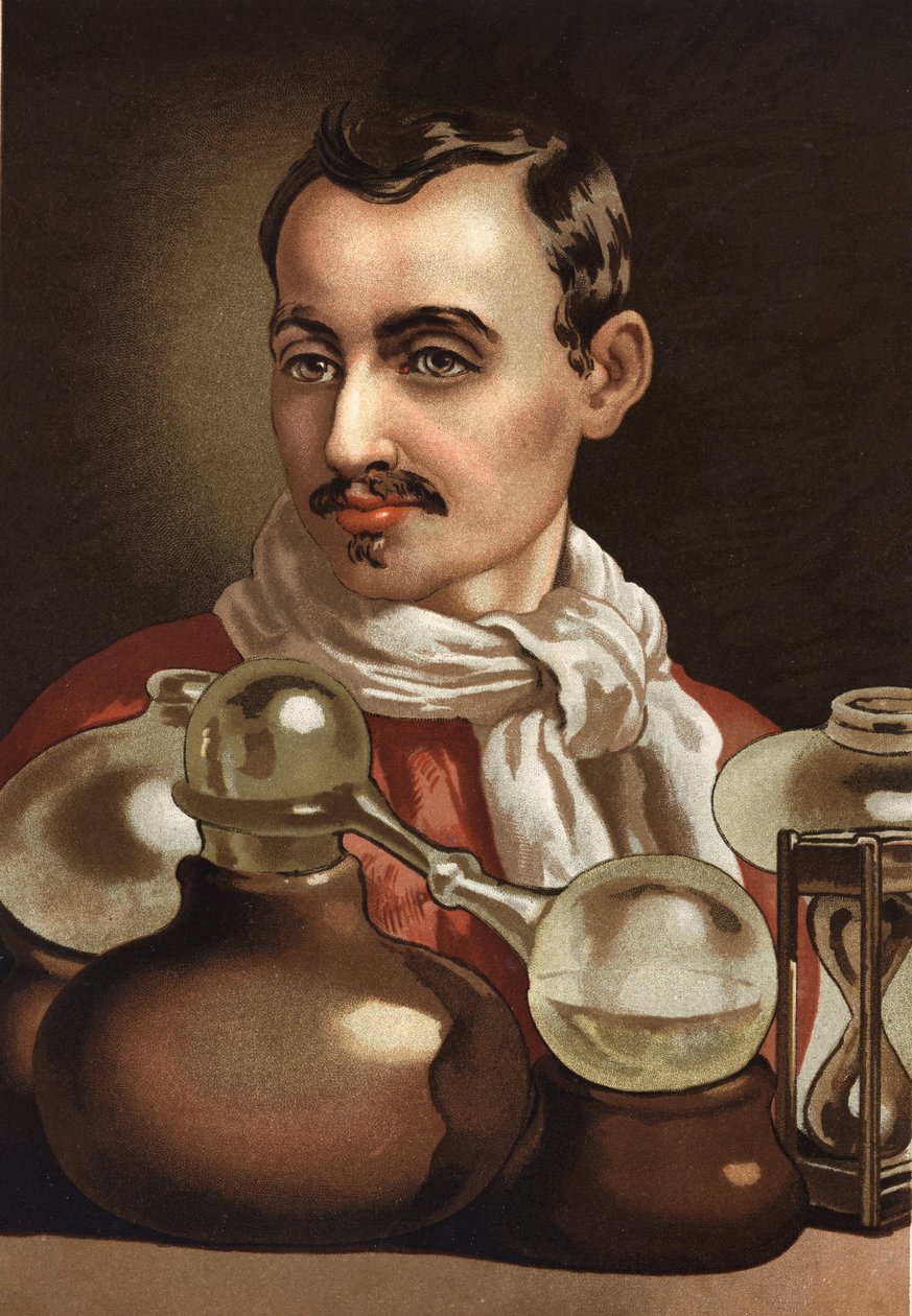 Portrét Jana Baptisty Van Helmonta. Vlámský lékař a chemik Paracelsův žák (Brusel od Unknown artist