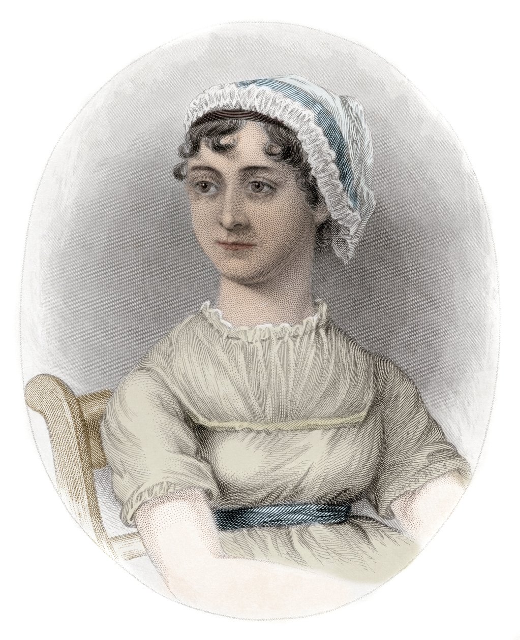 Portrét Jane Austenové (1775-1817) - Portrét anglické spisovatelky Jane Austenové (1775-1817) od Unknown artist